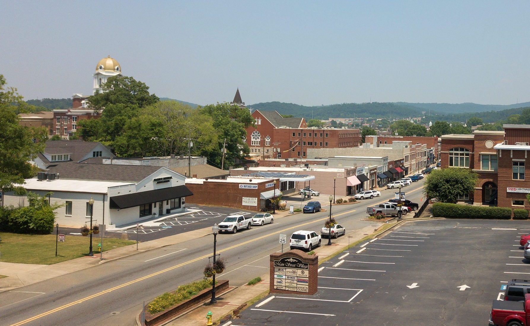 Scenic View of Historic Downtown Cartersville from City Overlook